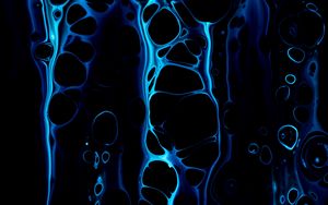 Preview wallpaper paint, stains, abstraction, blue, black