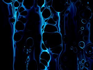 Preview wallpaper paint, stains, abstraction, blue, black