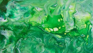 Preview wallpaper paint, stains, abstraction, mixing, green