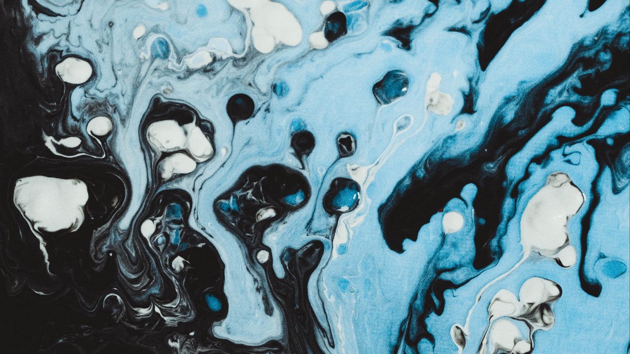 Wallpaper paint, stains, blue, black, spots, lines, drips