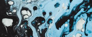 Preview wallpaper paint, stains, blue, black, spots, lines, drips