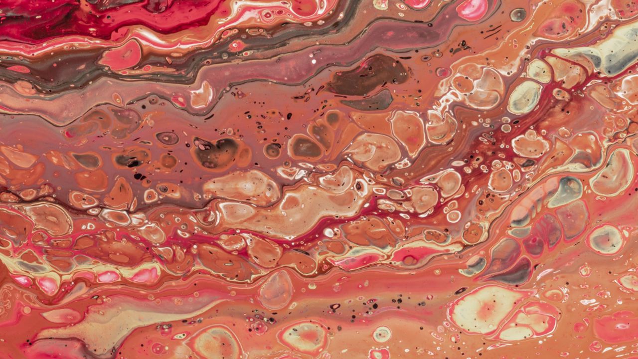 Wallpaper paint, stains, bubbles, blending, liquid, abstraction