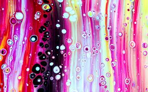 Preview wallpaper paint, stains, bubbles, liquid, colorful