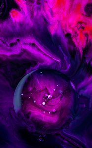 Preview wallpaper paint, stains, bubbles, macro, abstraction, purple