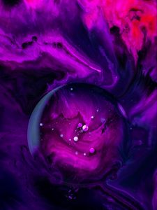 Preview wallpaper paint, stains, bubbles, macro, abstraction, purple