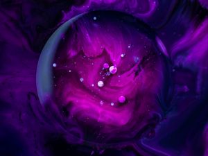 Preview wallpaper paint, stains, bubbles, macro, abstraction, purple
