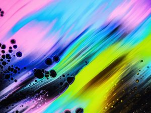 Preview wallpaper paint, stains, bubbles, abstraction, colorful