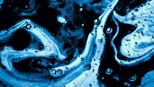Preview wallpaper paint, stains, bubbles, blue, abstraction