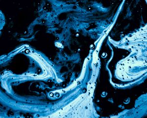 Preview wallpaper paint, stains, bubbles, blue, abstraction