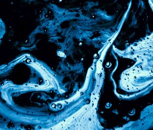 Preview wallpaper paint, stains, bubbles, blue, abstraction