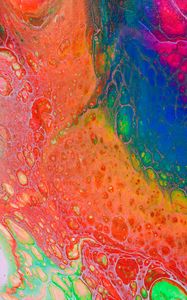 Preview wallpaper paint, stains, canvas, colorful, abstraction