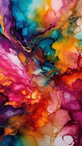 Preview wallpaper paint, stains, colorful, abstraction, bright