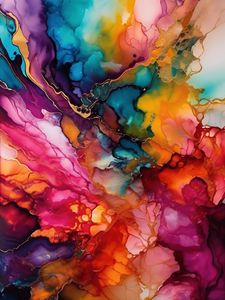 Preview wallpaper paint, stains, colorful, abstraction, bright