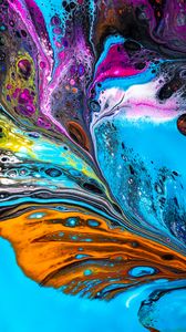 Preview wallpaper paint, stains, colorful, abstraction, mixing