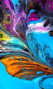 Preview wallpaper paint, stains, colorful, abstraction, mixing