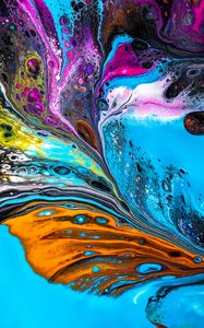 Preview wallpaper paint, stains, colorful, abstraction, mixing