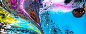 Preview wallpaper paint, stains, colorful, abstraction, mixing