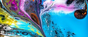 Preview wallpaper paint, stains, colorful, abstraction, mixing