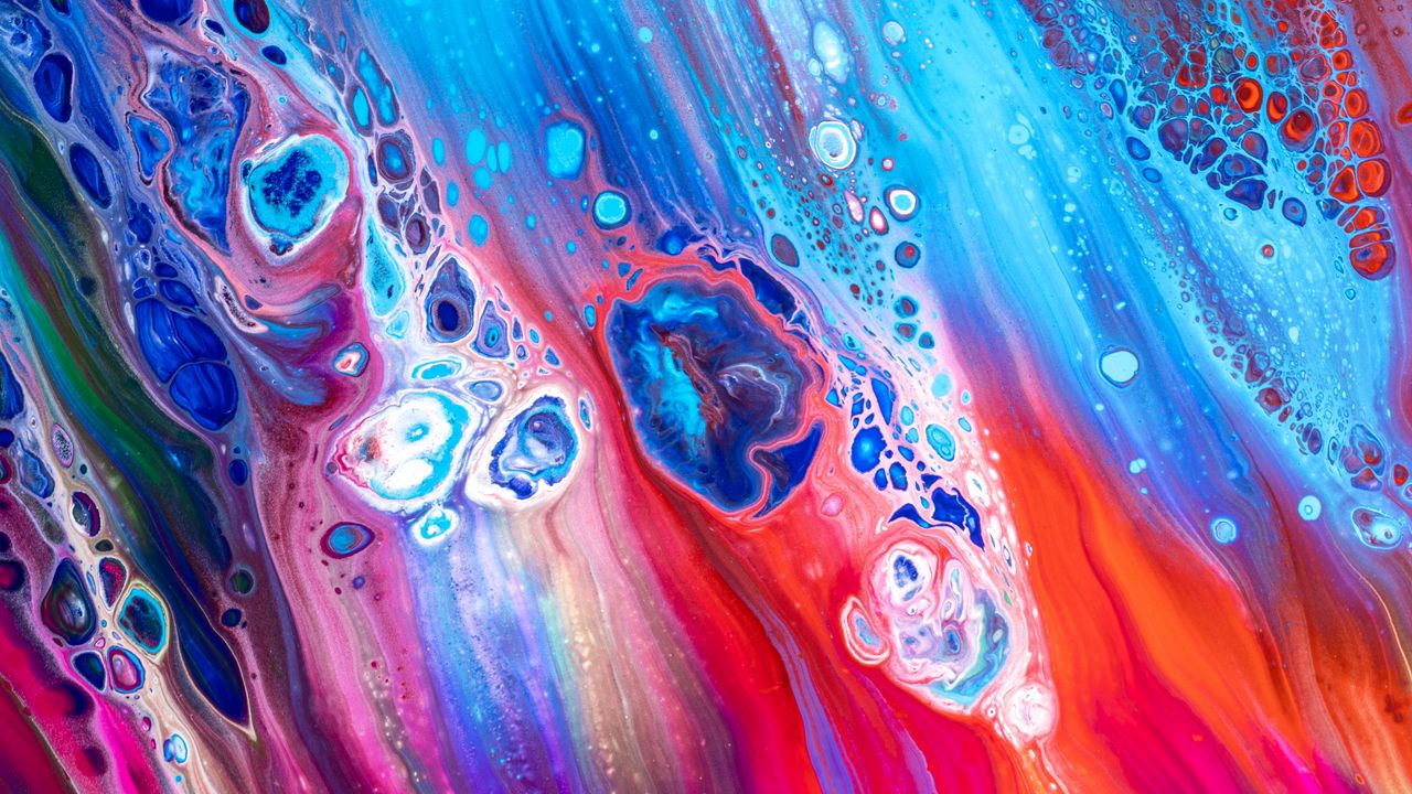 Wallpaper paint, stains, colorful, abstraction, macro