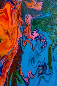 Preview wallpaper paint, stains, colorful, canvas, abstraction