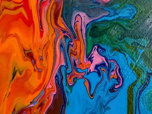 Preview wallpaper paint, stains, colorful, canvas, abstraction