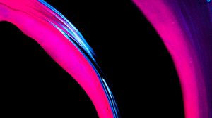 Preview wallpaper paint, stains, curves, abstraction, pink, black
