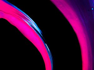 Preview wallpaper paint, stains, curves, abstraction, pink, black