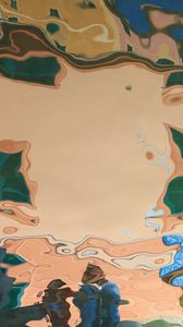 Preview wallpaper paint, stains, fluid art, spots, beige