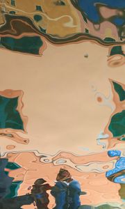 Preview wallpaper paint, stains, fluid art, spots, beige