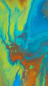 Preview wallpaper paint, stains, fluid art, abstraction, colorful, canvas