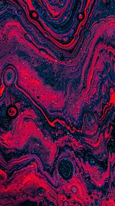 Preview wallpaper paint, stains, fluid art, abstraction, glitter, red