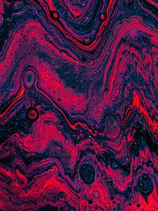 Preview wallpaper paint, stains, fluid art, abstraction, glitter, red