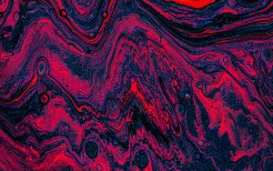 Preview wallpaper paint, stains, fluid art, abstraction, glitter, red