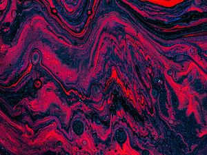 Preview wallpaper paint, stains, fluid art, abstraction, glitter, red