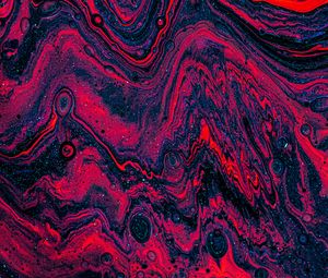 Preview wallpaper paint, stains, fluid art, abstraction, glitter, red