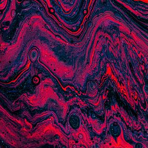 Preview wallpaper paint, stains, fluid art, abstraction, glitter, red