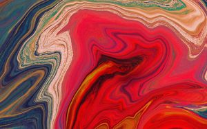 Preview wallpaper paint, stains, fluid art, abstraction, colorful, stripes