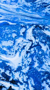 Preview wallpaper paint, stains, fluid art, abstraction, blue, white