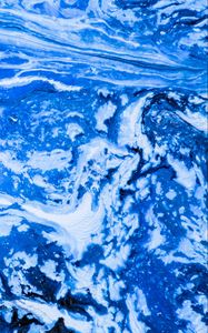 Preview wallpaper paint, stains, fluid art, abstraction, blue, white