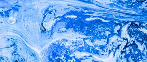 Preview wallpaper paint, stains, fluid art, abstraction, blue, white