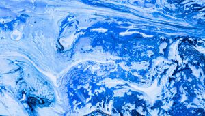 Preview wallpaper paint, stains, fluid art, abstraction, blue, white