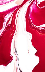 Preview wallpaper paint, stains, fluid art, abstraction, red, white