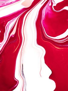 Preview wallpaper paint, stains, fluid art, abstraction, red, white