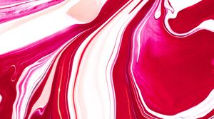 Preview wallpaper paint, stains, fluid art, abstraction, red, white
