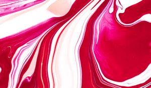 Preview wallpaper paint, stains, fluid art, abstraction, red, white