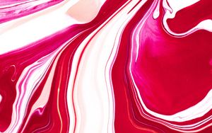Preview wallpaper paint, stains, fluid art, abstraction, red, white