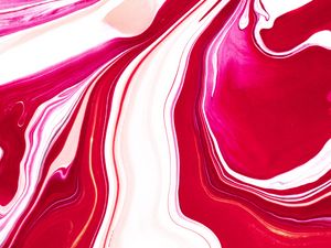 Preview wallpaper paint, stains, fluid art, abstraction, red, white