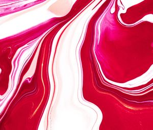 Preview wallpaper paint, stains, fluid art, abstraction, red, white