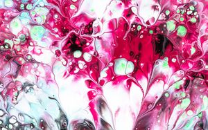 Preview wallpaper paint, stains, fluid art, abstraction, liquid, pink