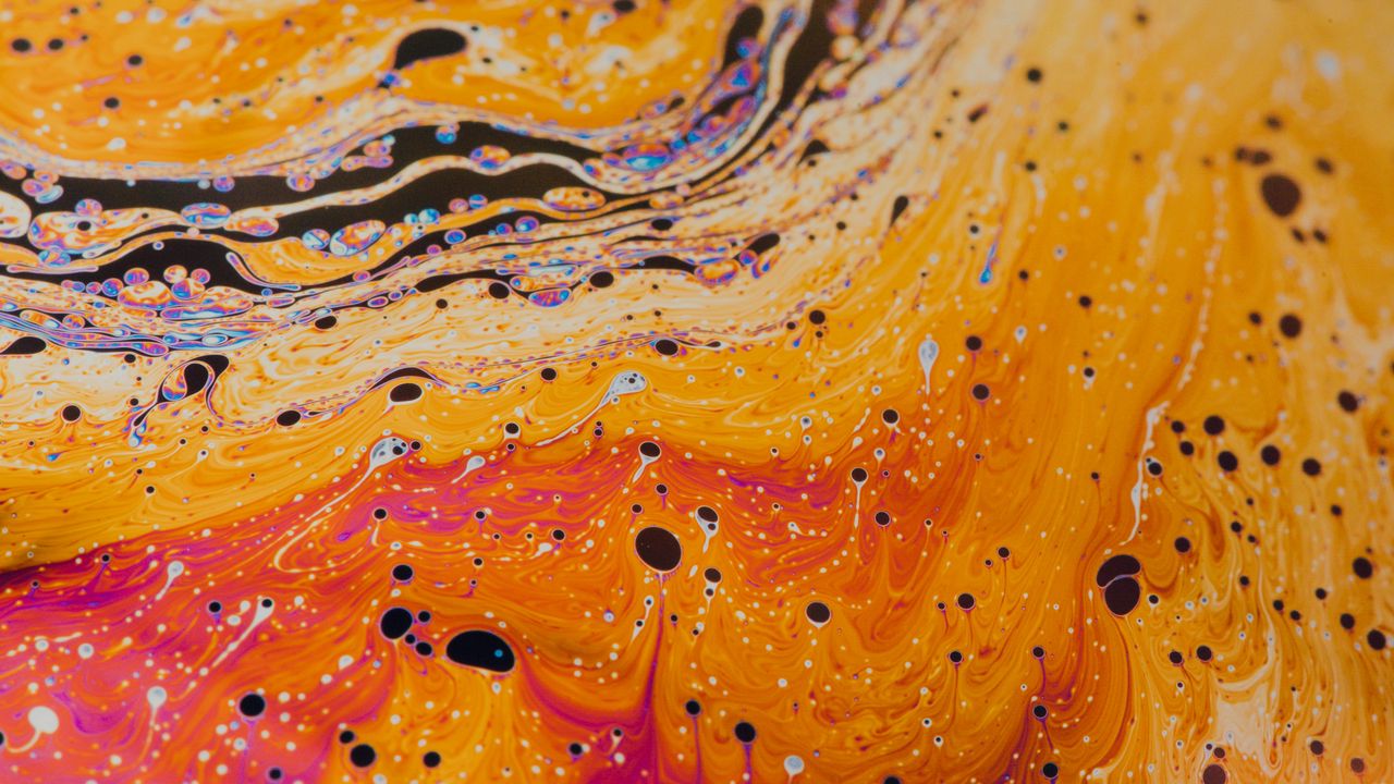 Wallpaper paint, stains, liquid, fluid art, multi-colored, spots